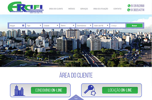 Imagem do site da Arcifi Condomínios