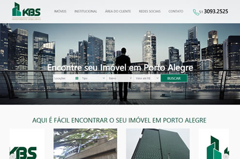 Imagem do site da KBS Investimentos Imobiliários